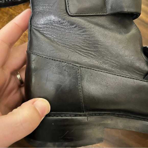 Christopher Kane Leather Crystal Embellished Combat Biker Boots Size 39 Italy - Picture 16 of 16